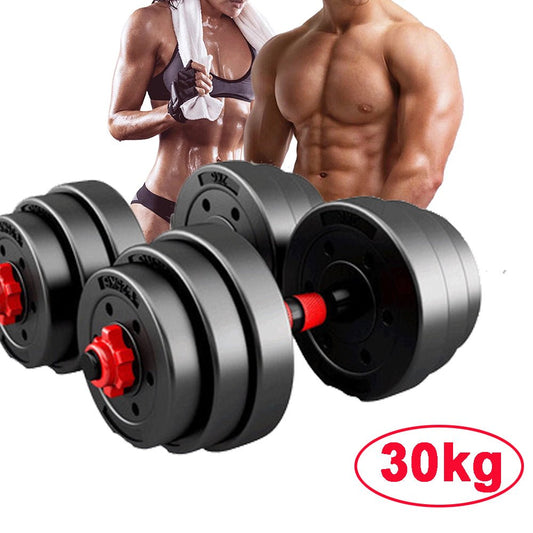 Juego de mancuernas de acero de 10/15/20/30 KG, pesas ajustables para gimnasio