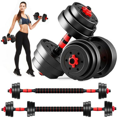 10/15/20/30KG Steel Dumbbells Barbell Set Adjustable Gym Weights