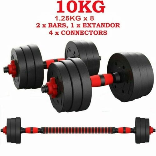 Juego de mancuernas de acero de 10/15/20/30 KG, pesas ajustables para gimnasio