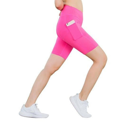 Pantalones cortos de yoga All Seasons elásticos con bolsillo para teléfono