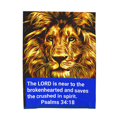 Velveteen Plush Blanket Psalms 34:18