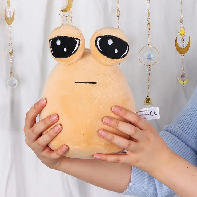 22cm/8.6in Pou Plush Katuni Alien Toy Kawaii Aliyejaza Mwanasesere Mnyama Mchezo wa Kielelezo Zawadi kwa Mashabiki 