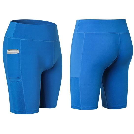 Pantalones cortos de yoga All Seasons elásticos con bolsillo para teléfono