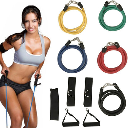 11 en kit de bandas de resistencia mejoradas para ejercicio en casa, deportes, fitness