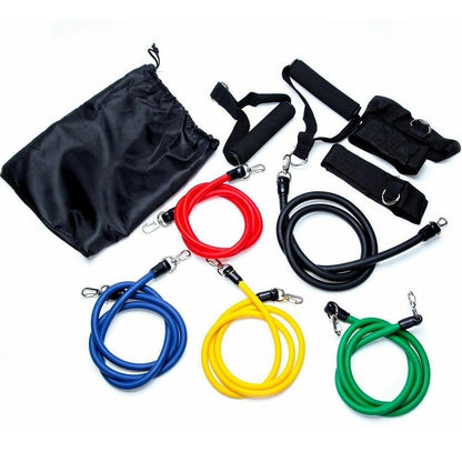 11 en kit de bandas de resistencia mejoradas para ejercicio en casa, deportes, fitness