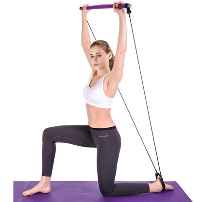 Kit de barra de Pilates ajustable, banda de resistencia, palo de ejercicio, gimnasio tonificante 