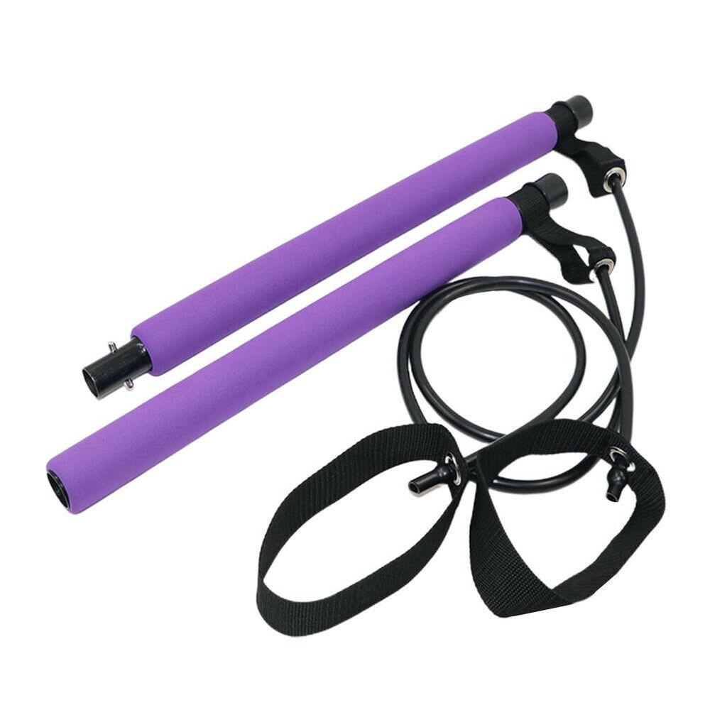 Kit de barra de Pilates ajustable, banda de resistencia, palo de ejercicio, gimnasio tonificante 