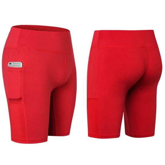 Pantalones cortos de yoga All Seasons elásticos con bolsillo para teléfono