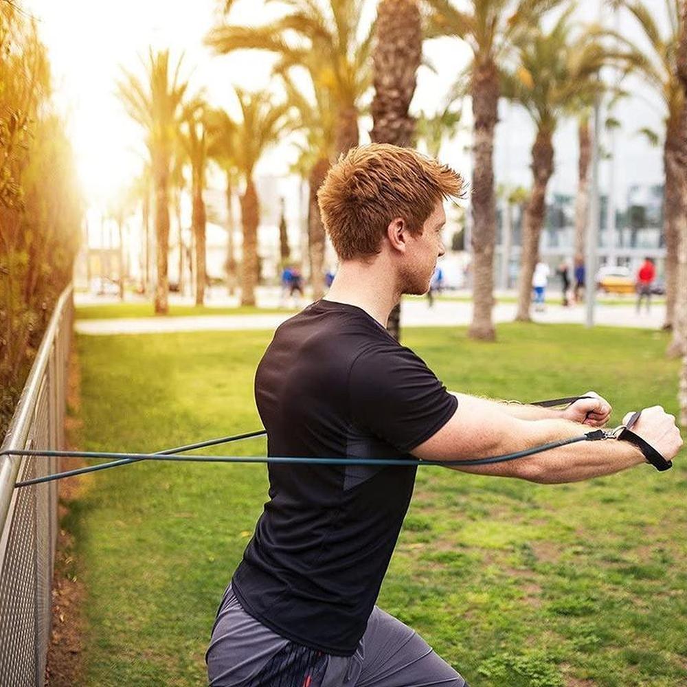 Juego de 19 bandas de resistencia para entrenamiento, juego de bandas de ejercicio, deslizadores centrales