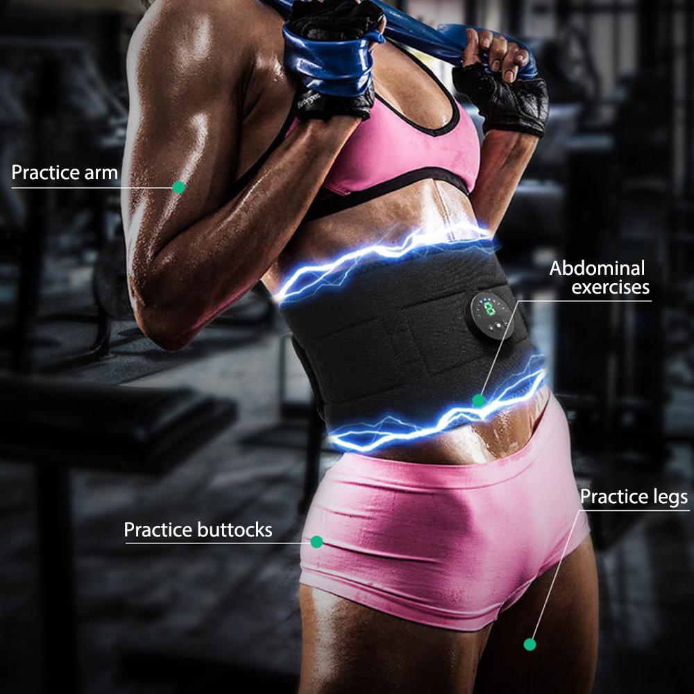 Smart EMS Fitness Vibration Belt Mkufunzi wa Misuli ya Kupunguza Misuli