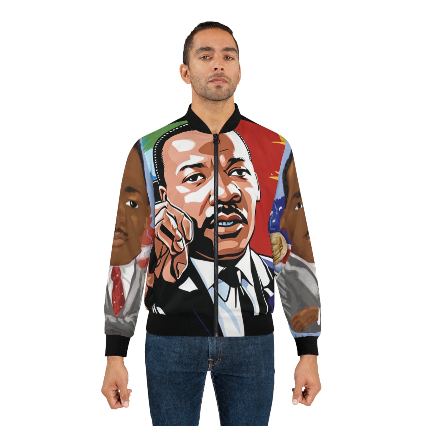 DR. MARTIN LUTHER KING JR. Jacket ya Mshambuliaji wa Wanaume