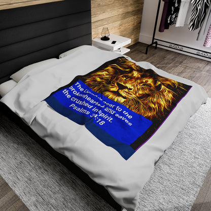 Velveteen Plush Blanket Psalms 34:18