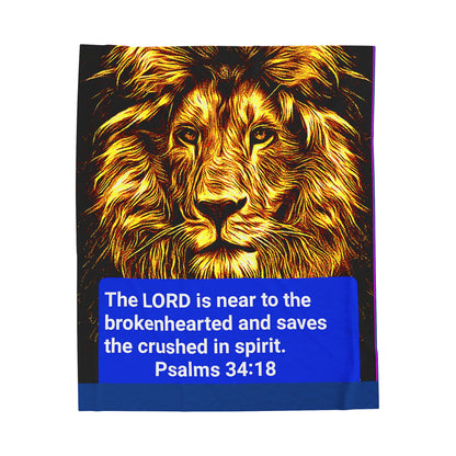 Velveteen Plush Blanket Psalms 34:18