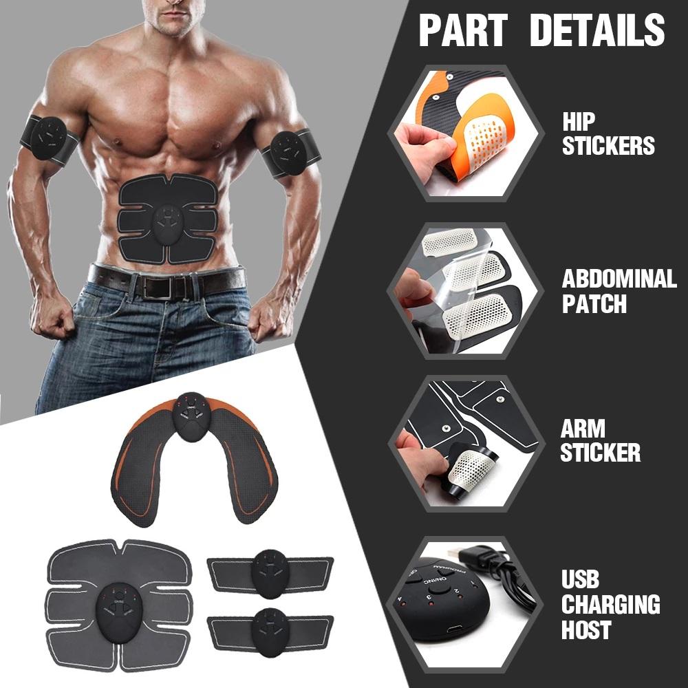 Entrenador abdominal de glúteos de fitness con estimulador muscular de carga USB EMS