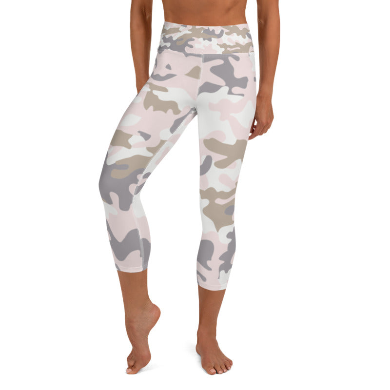 Leggings de camuflaje rosa, capris, pantalones cortos