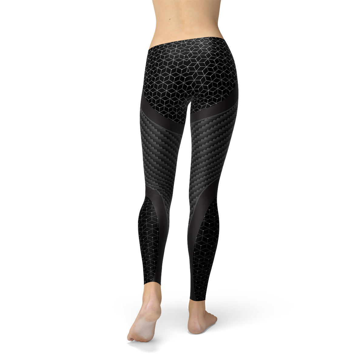 Leggings deportivos de fibra de carbono para mujer