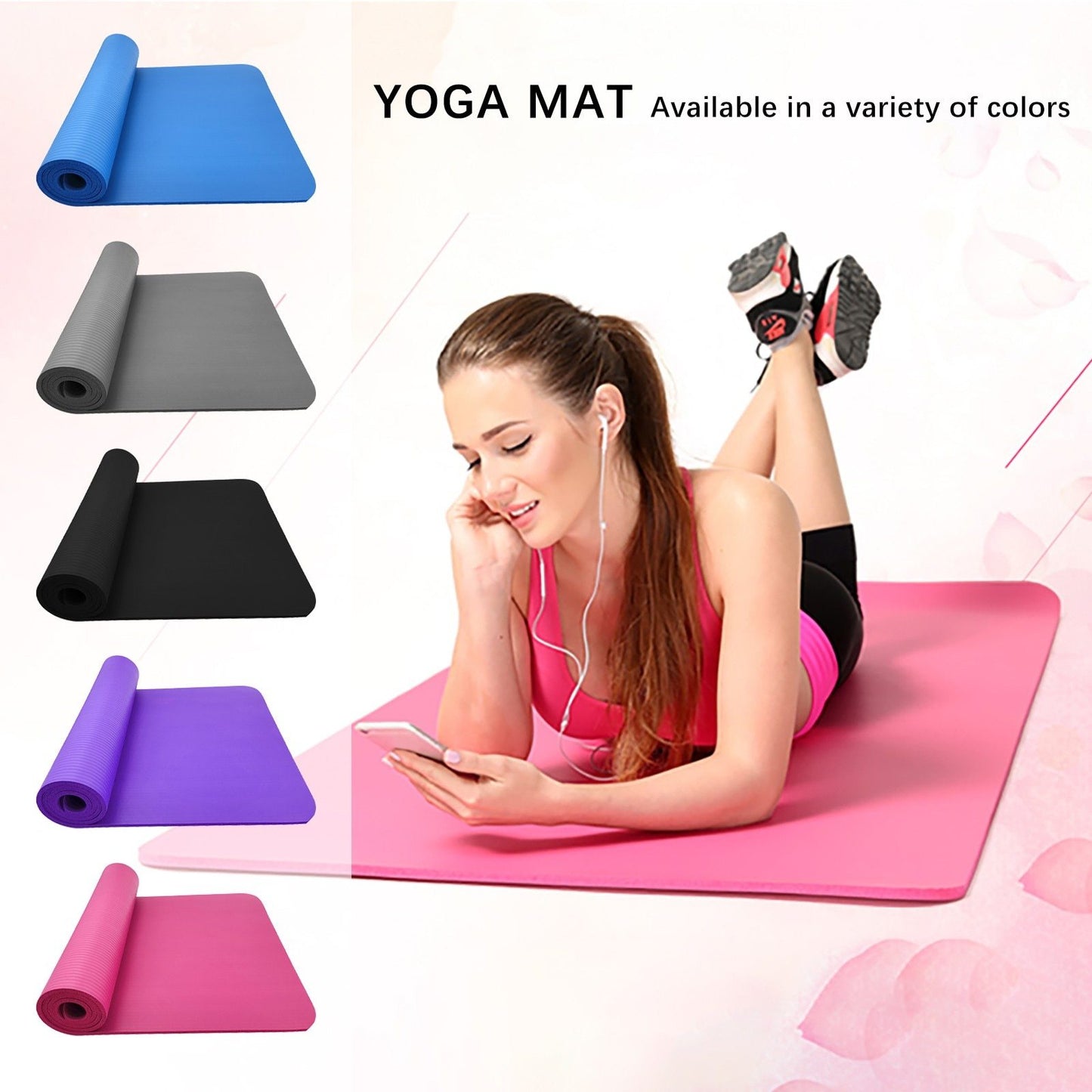 Kubwa Ukubwa Slip Yoga Fitness Mat